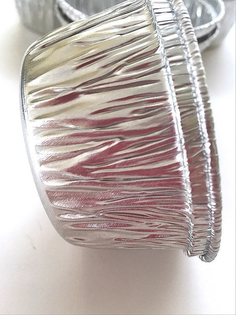 Handi-Foil 100 Aluminum Foil Muffin Cupcake Ramekin 4oz Cups with Lids Disposable - Image 3